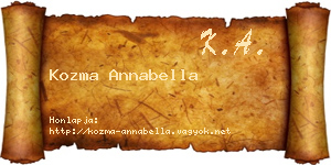Kozma Annabella névjegykártya
